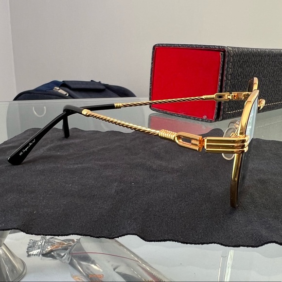 Vintage frames 24 karat gold plated with Multi flash flatlens blue/green. - Picture 8 of 8